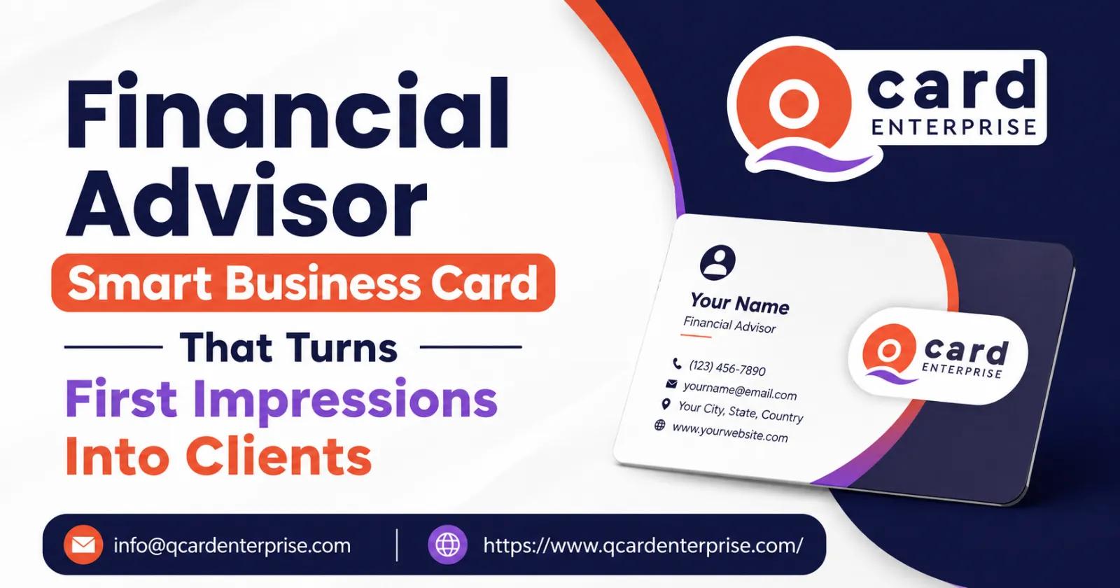 Professional Financial Advisor Smart Business Card for Modern Advisors